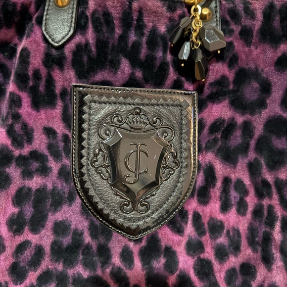 Juicy Couture Leopard Print Tote Bag - Purple and Black - Picture 2 of 2